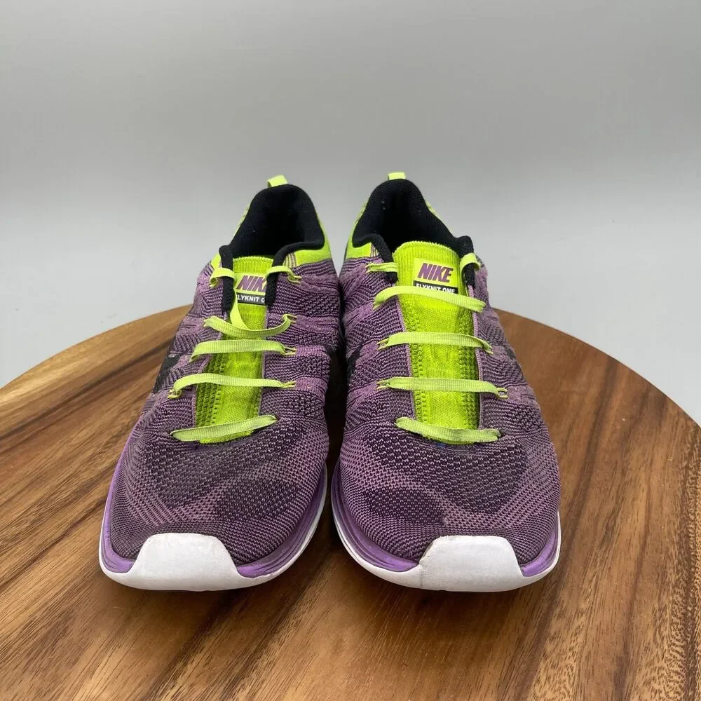 Nike Flyknit One Lunarlon Shoes Mens Size 11 Purple Running Comfort Walking Gym